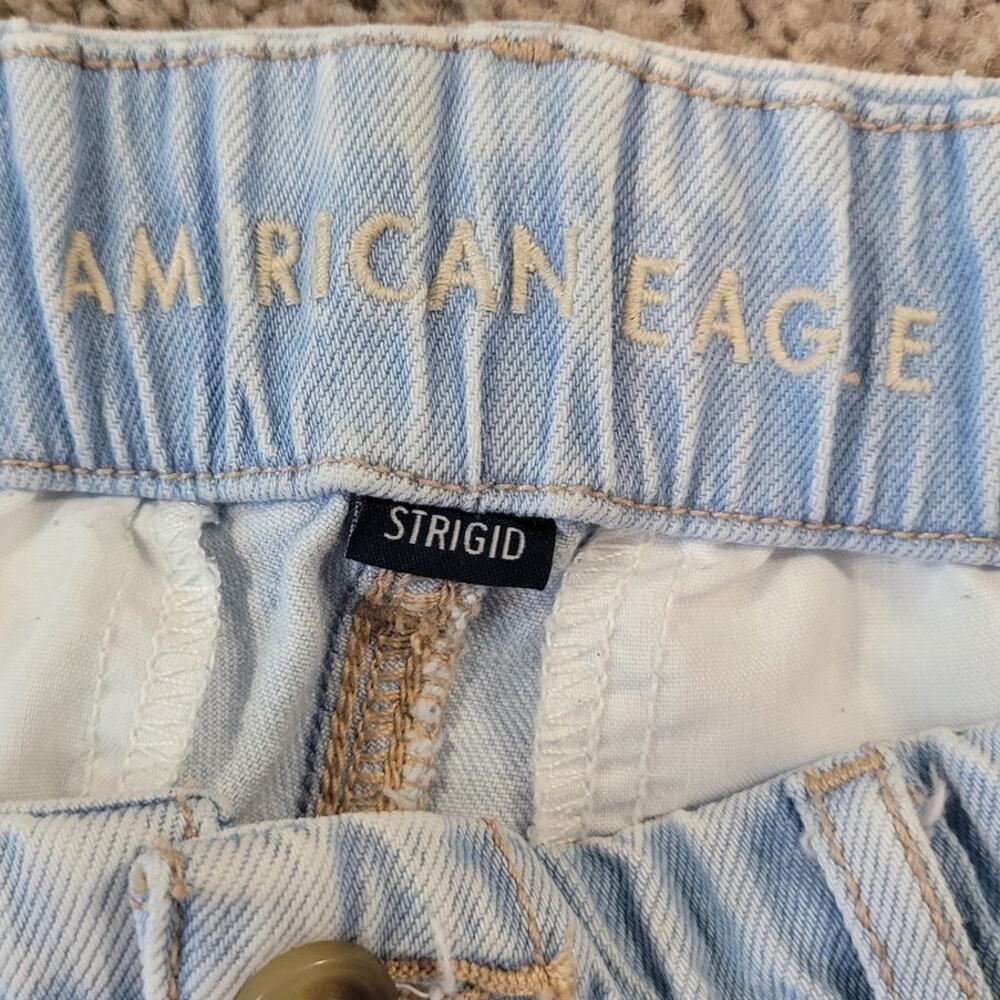 American Eagle Strigid Wide Leg Trouser Jeans High Waist Light Aglow 4 - Picture 15 of 16